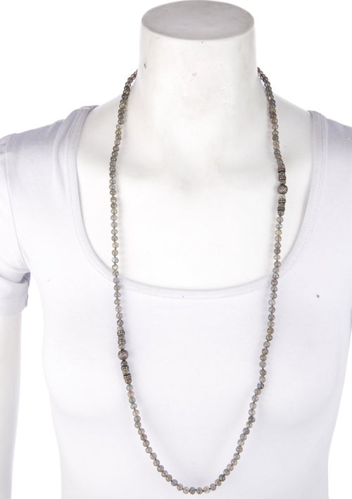 Sheryl Lowe Diamond & Labradorite Accented Bead Strand Necklace