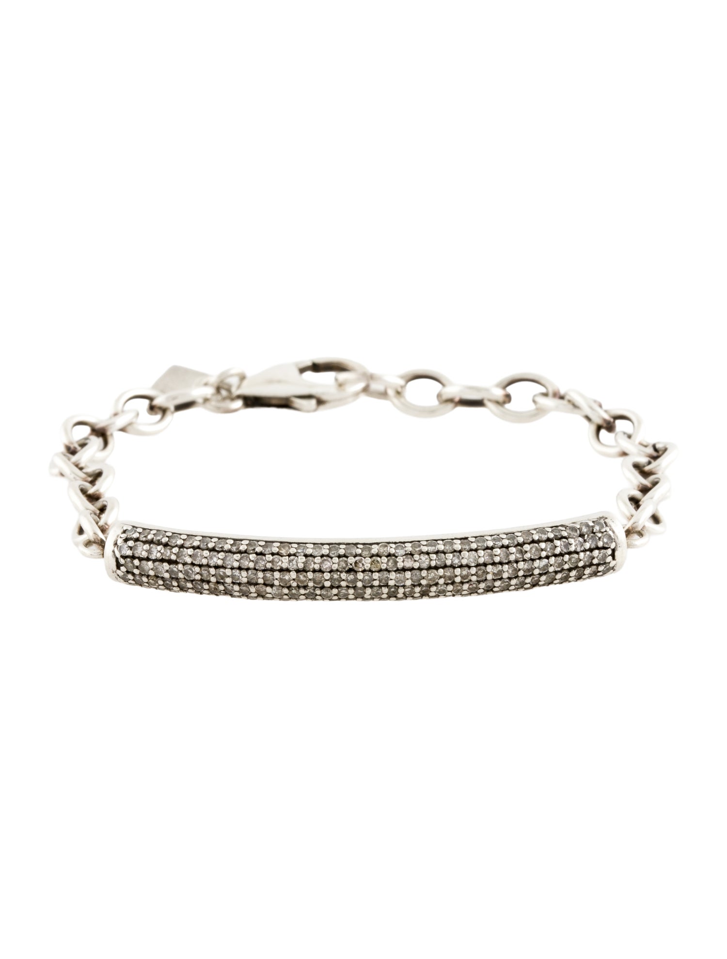 Sheryl Lowe Diamond Bar Link Chain Bracelet
