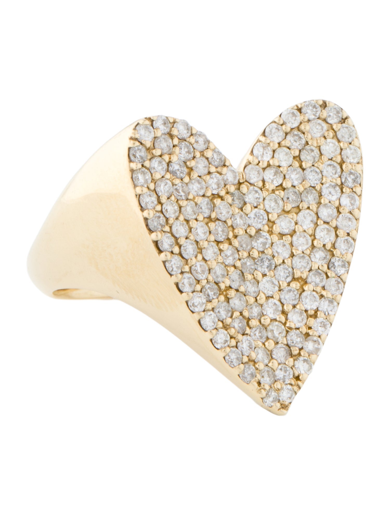 Sheryl Lowe 14K Diamond Folded Heart Ring