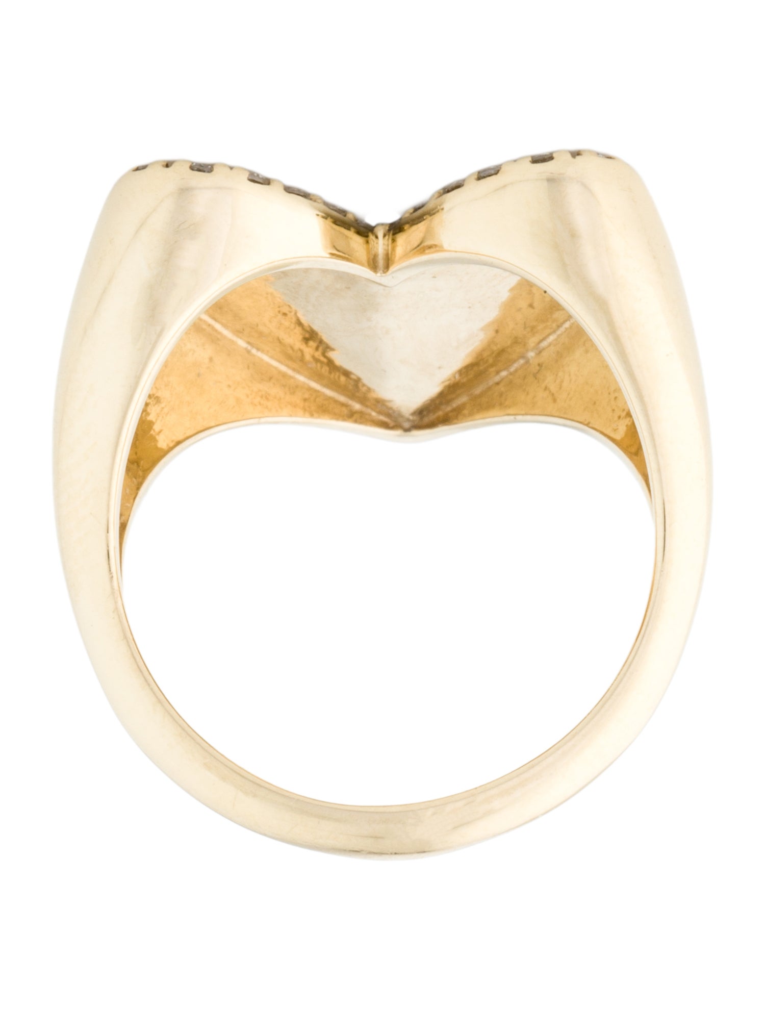 Sheryl Lowe 14K Diamond Folded Heart Ring