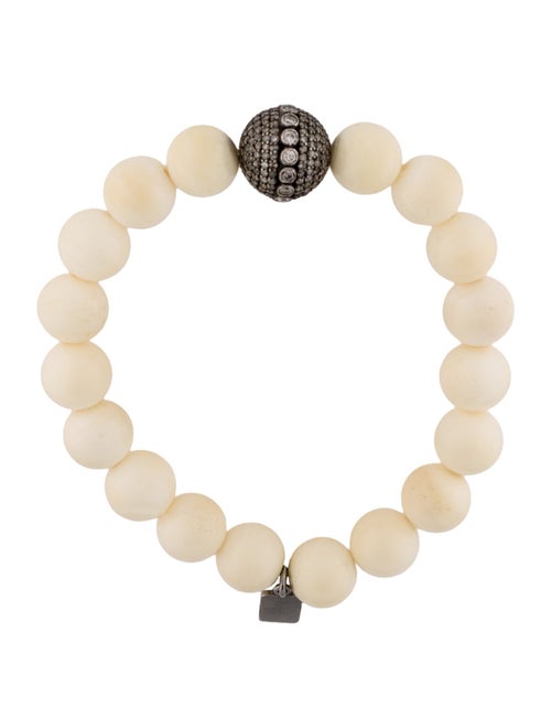 Sheryl Lowe 2.13ct Diamond & Coral Bead Bracelet