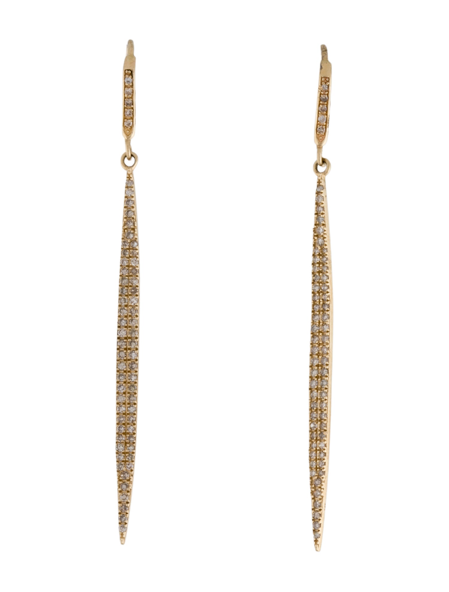 Sheryl Lowe 14K Diamond Spike Dagger Earrings