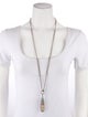 Sheryl Lowe Agate & Diamond Pendant Necklace