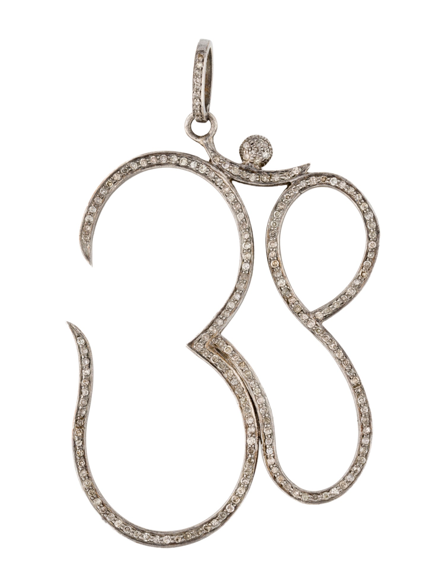 Sheryl Lowe 1.26ctw Diamond Om Pendant