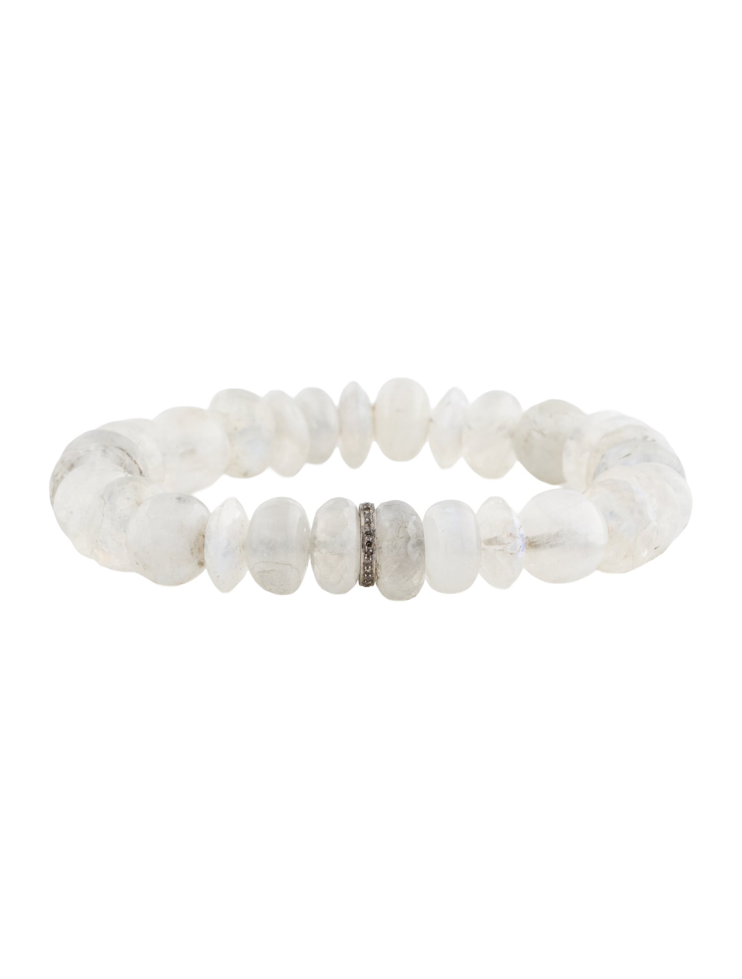 Sheryl Lowe Moonstone & Diamond Beaded Bracelet