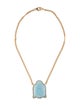 Sheryl Lowe 14K Aquamarine & Diamond Buddha Pendant Necklace