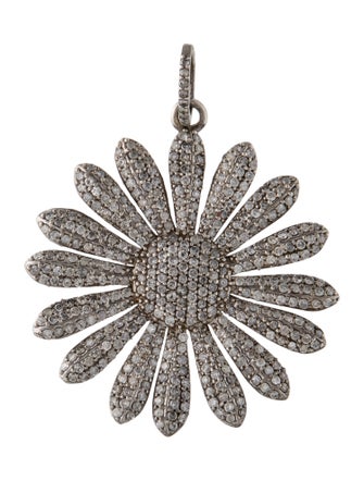 Sheryl Lowe 5.60ctw Diamond Daisy Flower Pendant