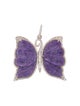 Sheryl Lowe Charoite & Diamond Butterfly Pendant