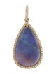 Sheryl Lowe 14K Opal & Diamond Pendant