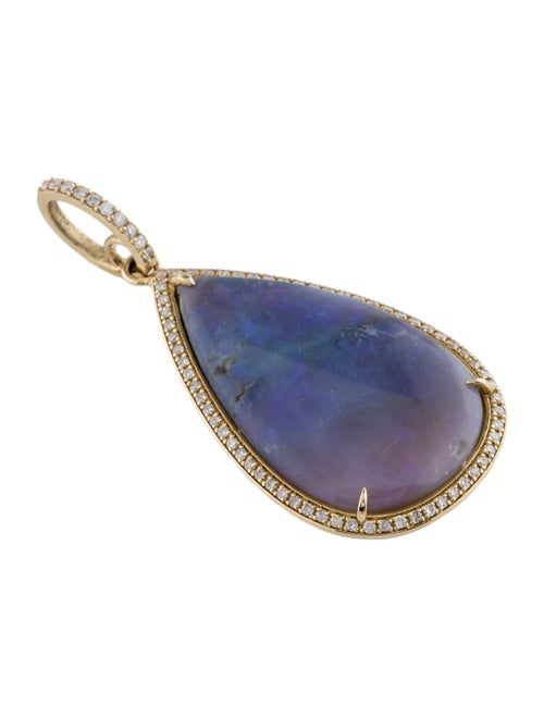 Sheryl Lowe 14K Opal & Diamond Pendant