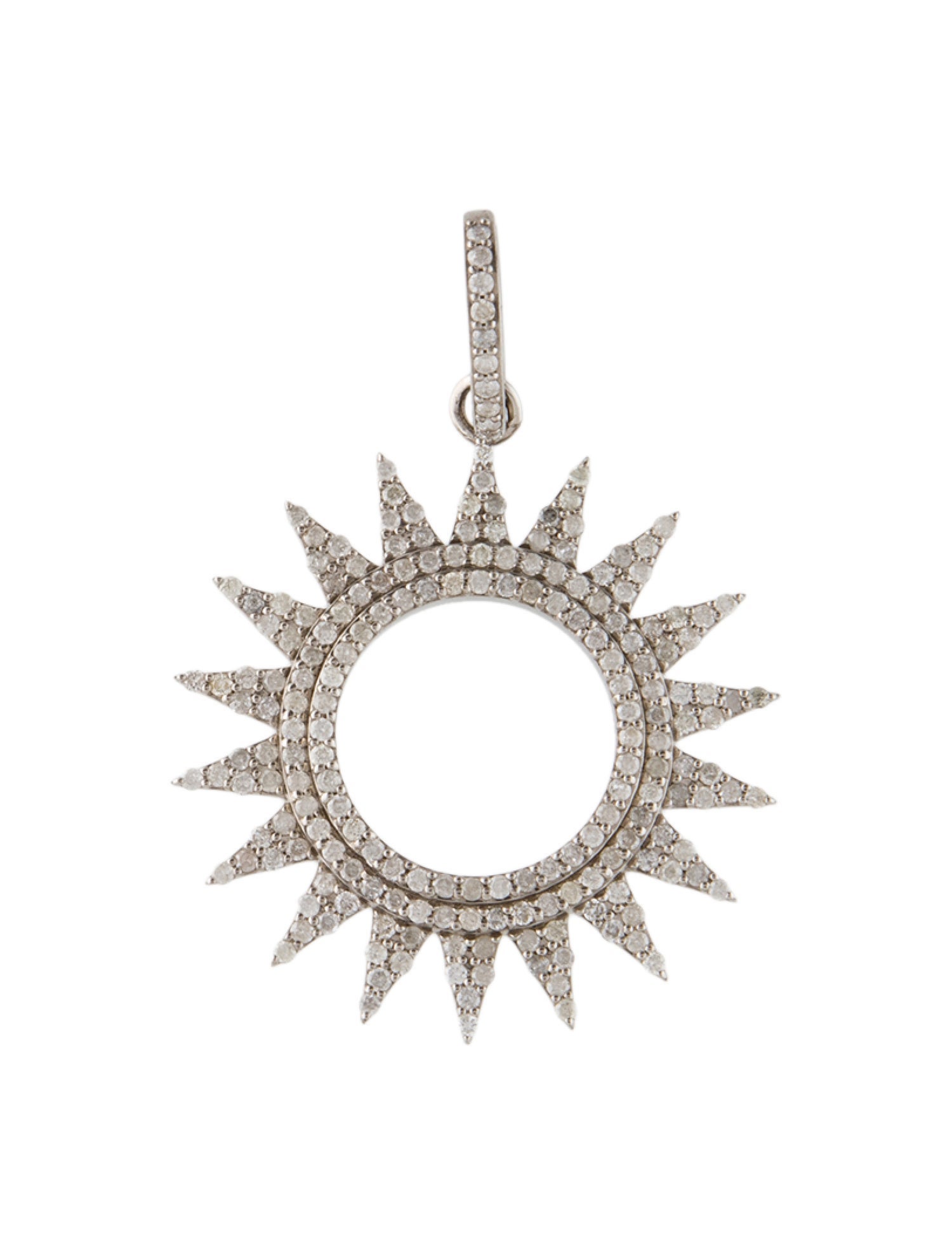 Sheryl Lowe Diamond Open Sun Pendant