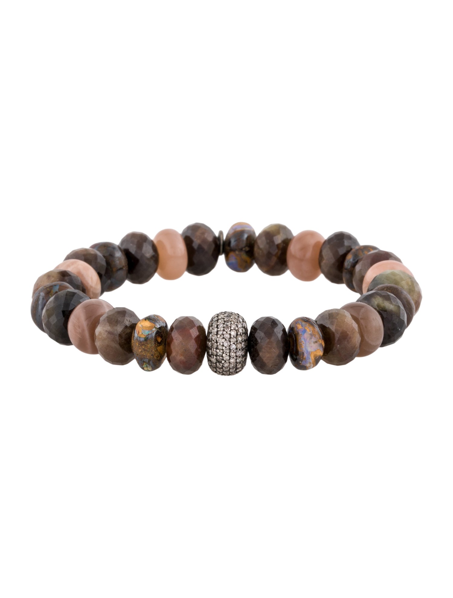 Sheryl Lowe Diamond Boulder Opal, Sapphire & Moonstone Bead Bracelet