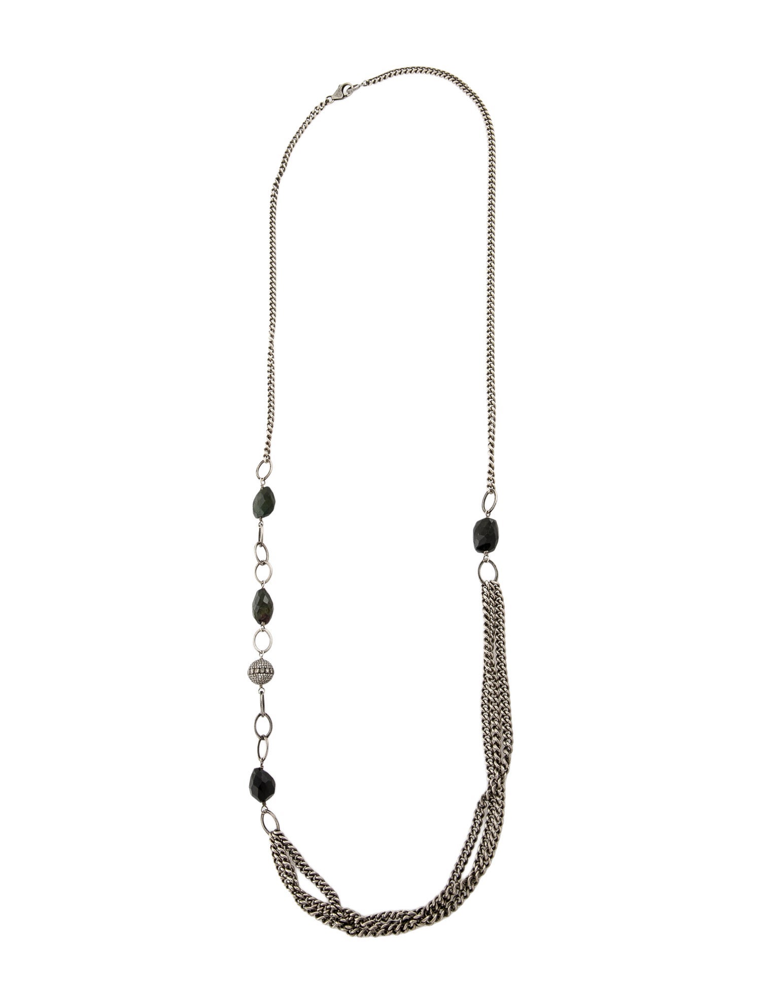 Sheryl Lowe Tourmaline & Diamond Draped Necklace