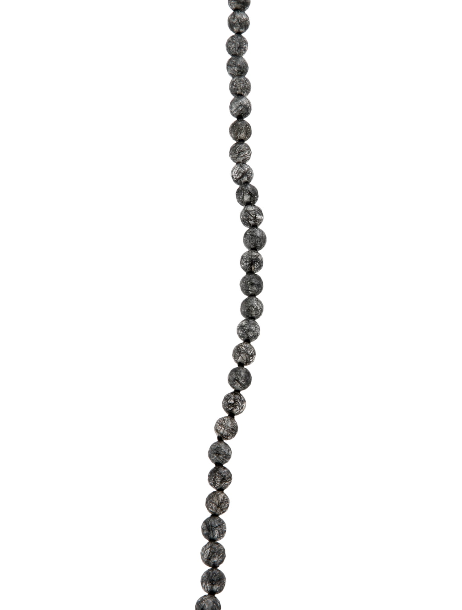 Sheryl Lowe Tourmalinated Quartz & Diamond Beaded Necklace