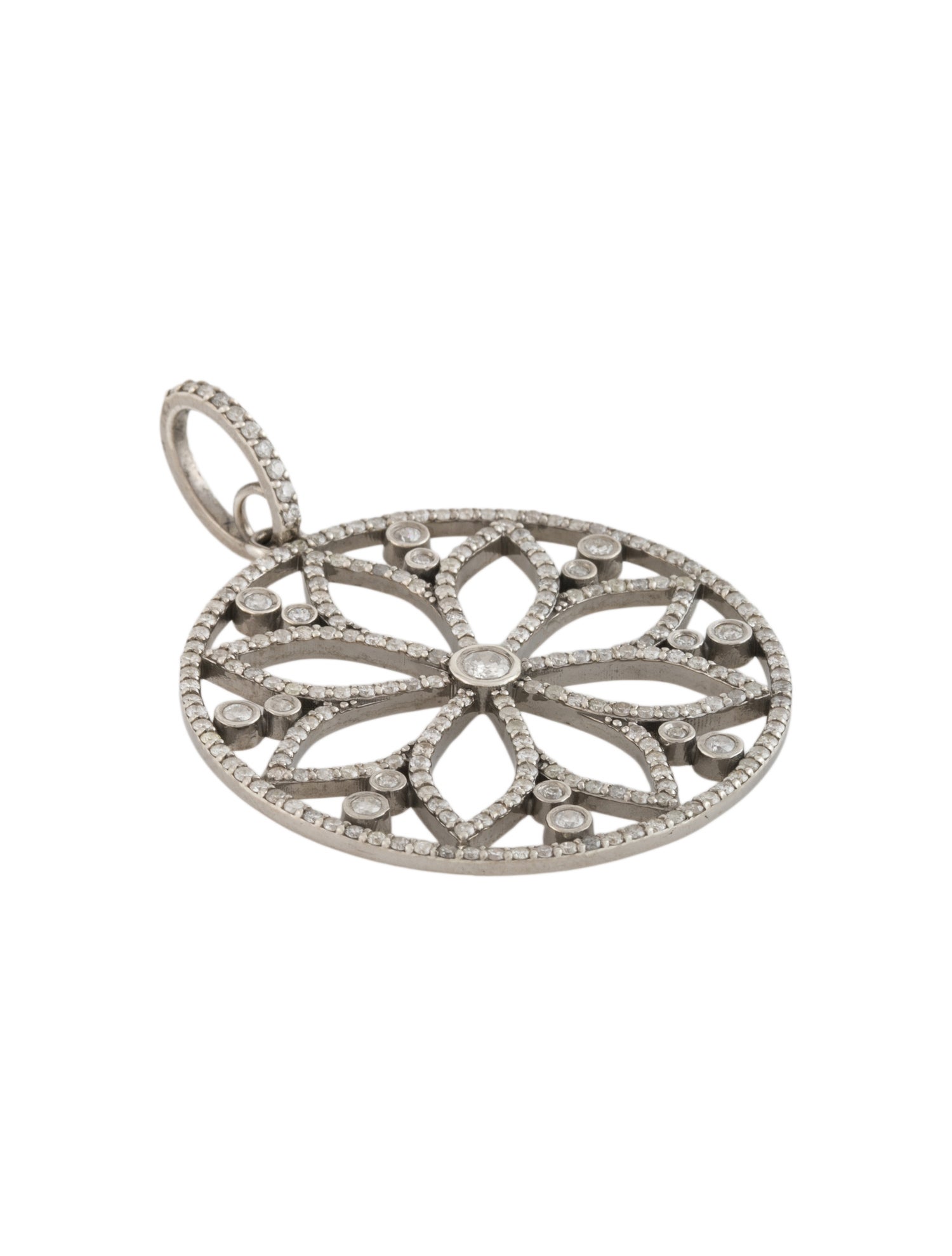 Sheryl Lowe 2.47CTW Diamond Open Lotus Pendant