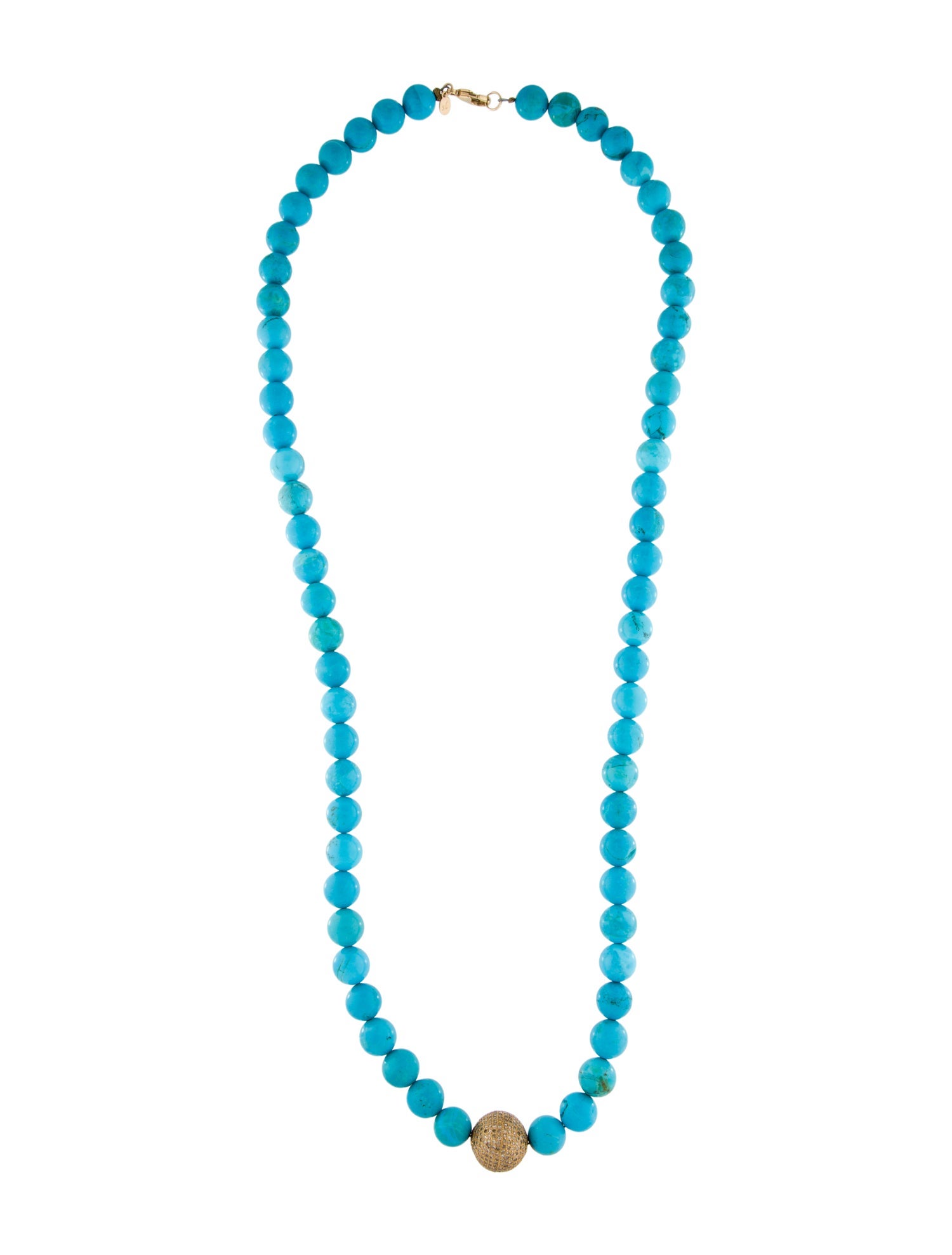 Sheryl Lowe 2.85ctw Diamond & Dyed Magnesite Bead Strand Necklace