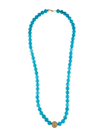 Sheryl Lowe 2.85ctw Diamond & Dyed Magnesite Bead Strand Necklace