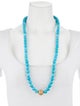 Sheryl Lowe 2.85ctw Diamond & Dyed Magnesite Bead Strand Necklace