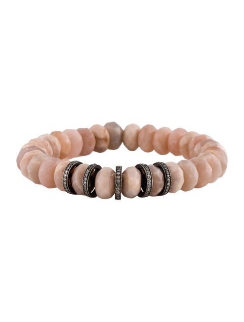 Sheryl Lowe Sunstone & Diamond Beaded Bracelet
