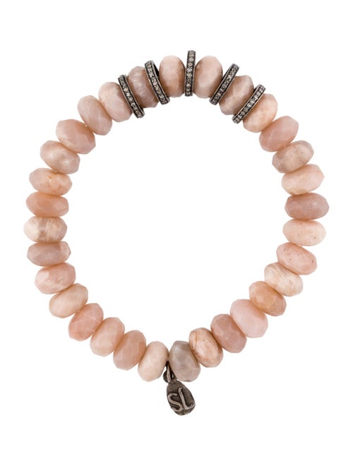 Sheryl Lowe Sunstone & Diamond Beaded Bracelet