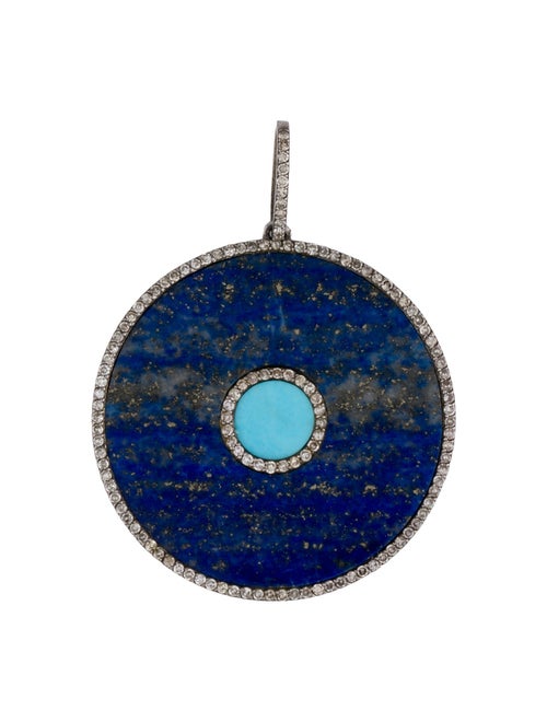 Sheryl Lowe Diamond, Lapis Lazuli, & Turquoise Pendant