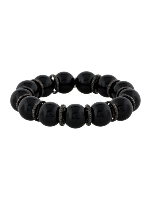 Sheryl Lowe 2.01ct Diamond & Onyx Bead Bracelet