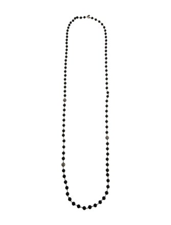 Sheryl Lowe Onyx & Diamond Bead Long Necklace
