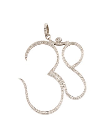 Sheryl Lowe 1.26ctw Diamond Om Pendant