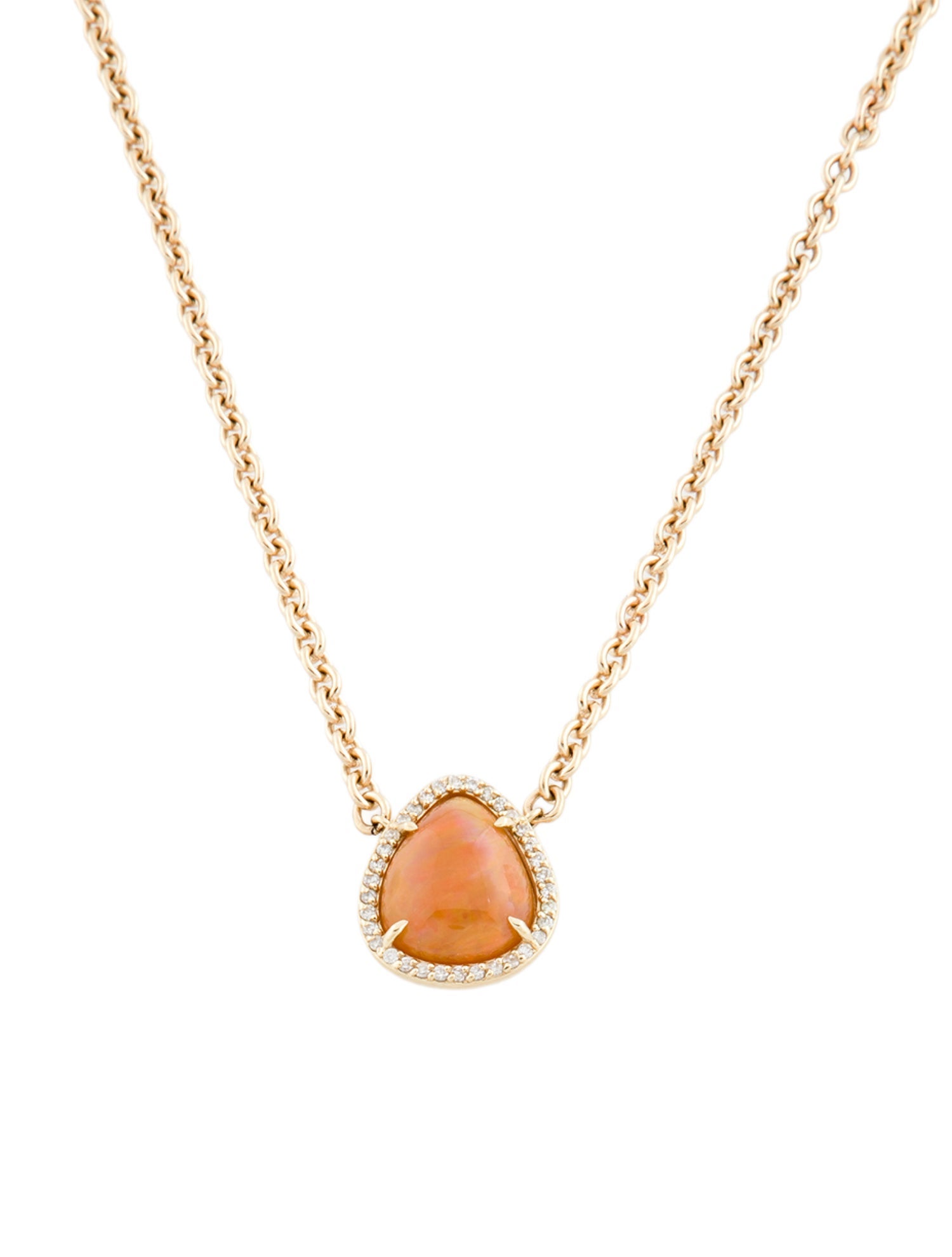 Sheryl Lowe 14K Opal & Diamond Pendant Necklace