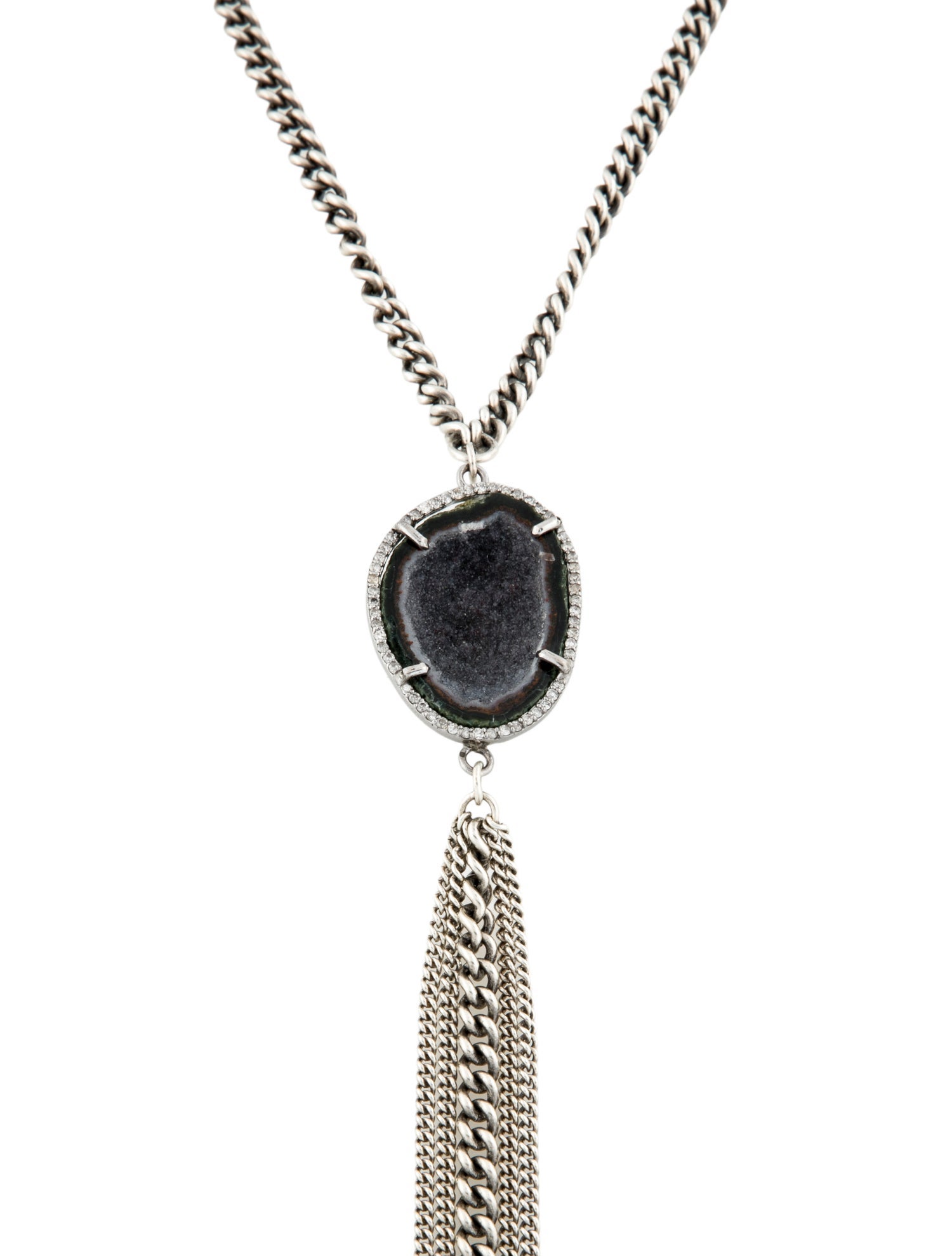 Sheryl Lowe Geode & Diamond Necklace
