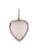 Sheryl Lowe Rose Quartz & Diamond Heart Pendant