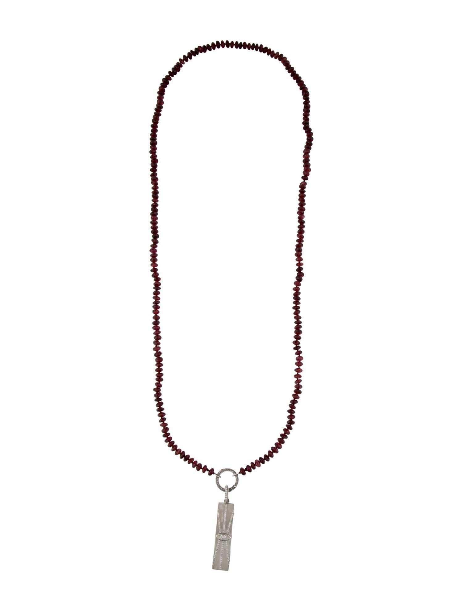 Sheryl Lowe Garnet & Diamond 'Inspire' Pendant Bead Necklace