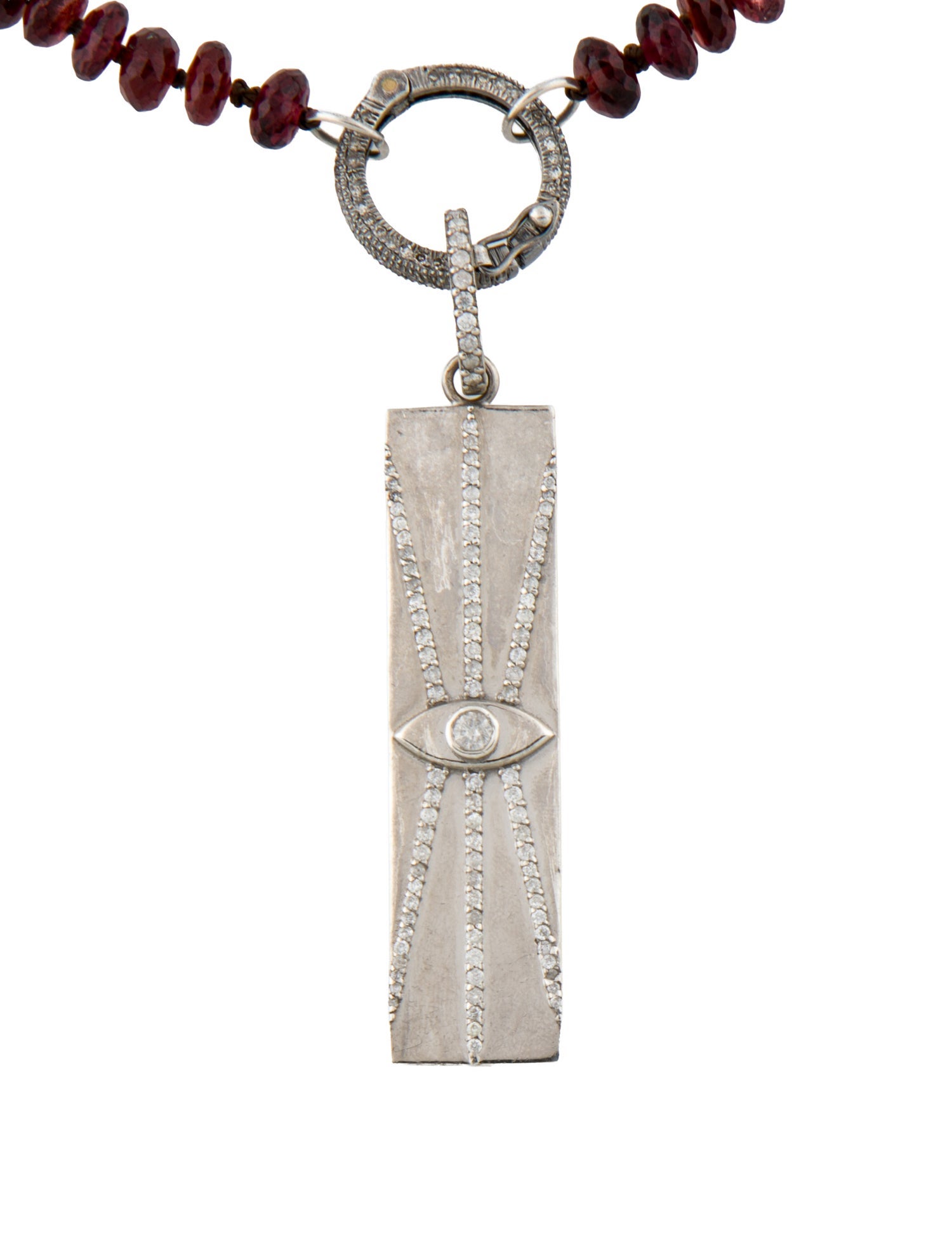 Sheryl Lowe Garnet & Diamond 'Inspire' Pendant Bead Necklace