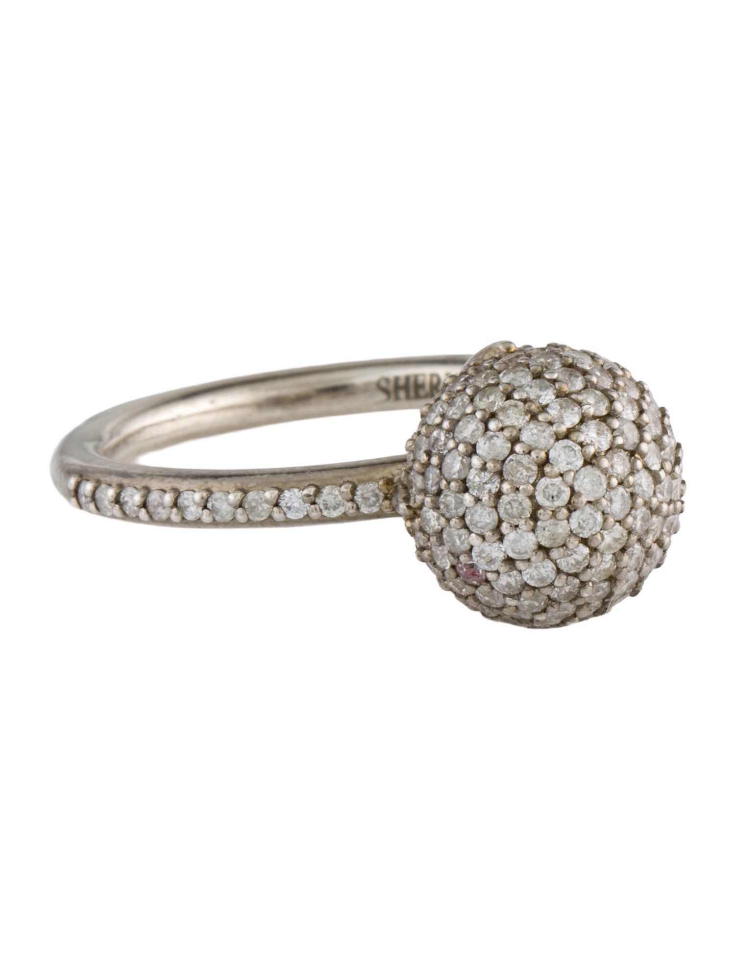 Sheryl Lowe 1.32ctw Diamond Ball Cocktail Ring
