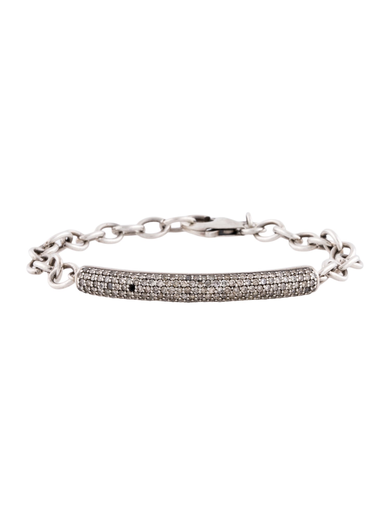 Sheryl Lowe Diamond Bar Link Chain Bracelet