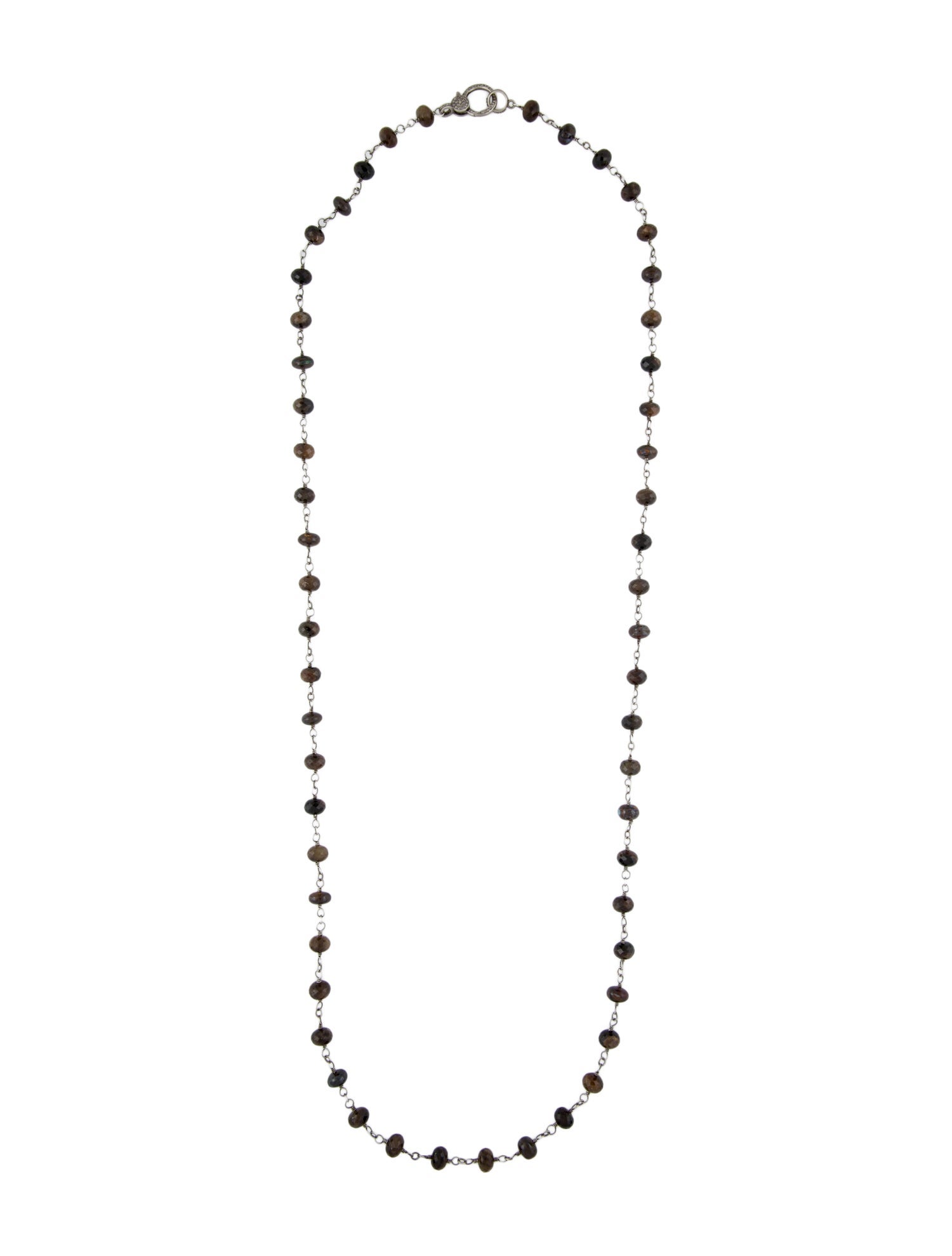 Sheryl Lowe Sapphire, Boulder Opal & Diamond Bead Strand Necklace