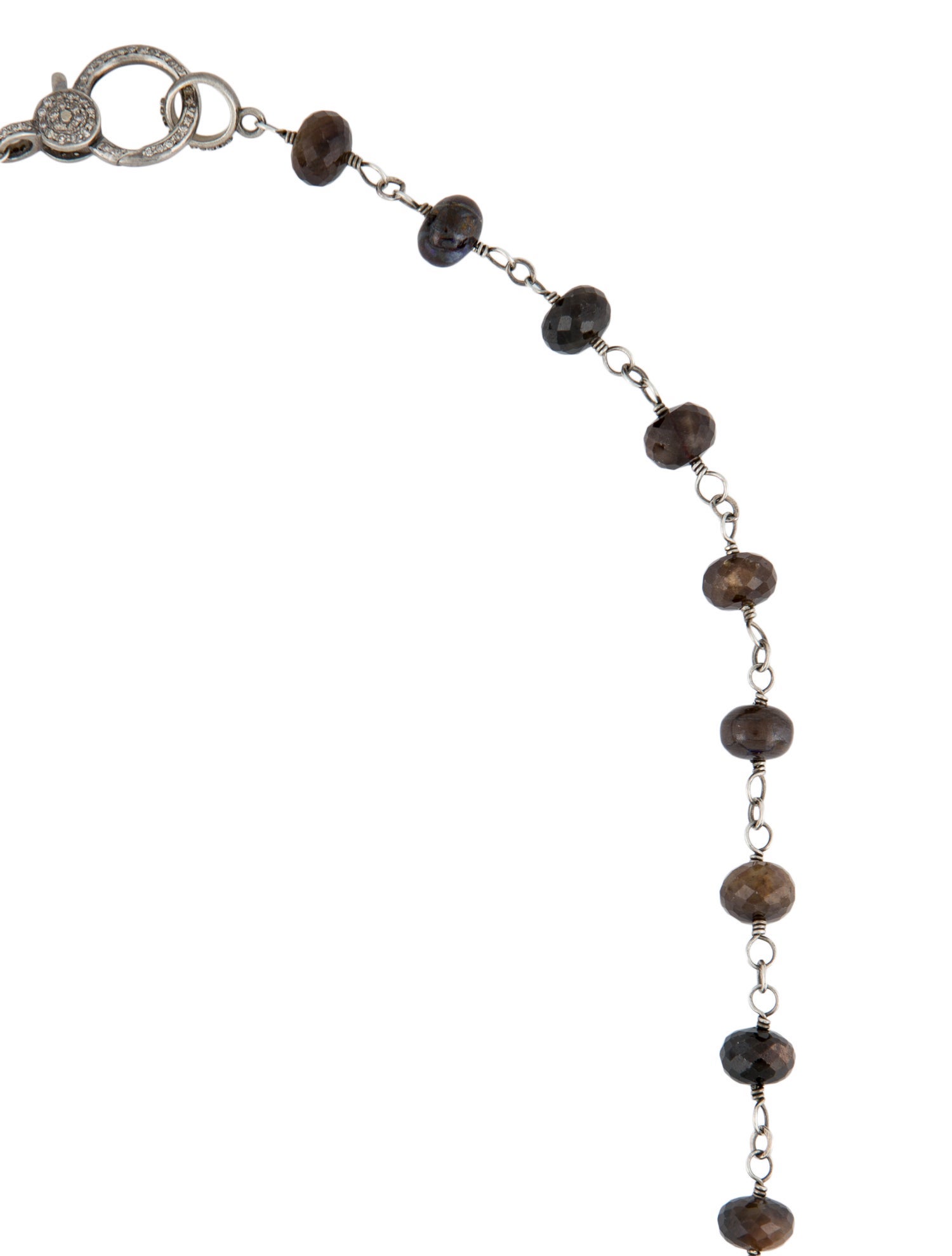 Sheryl Lowe Sapphire, Boulder Opal & Diamond Bead Strand Necklace