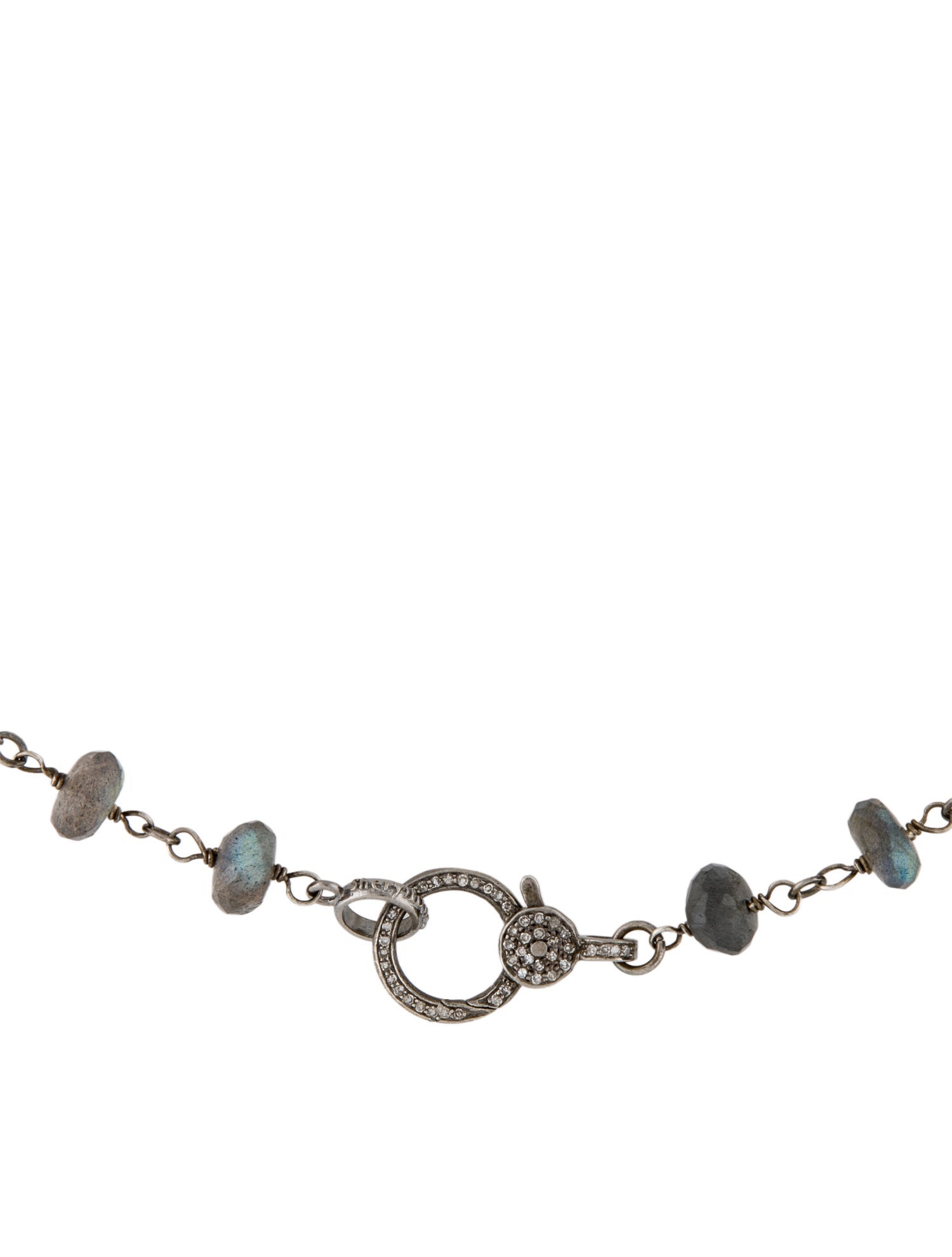 Sheryl Lowe Labradorite & Diamond Bead Necklace