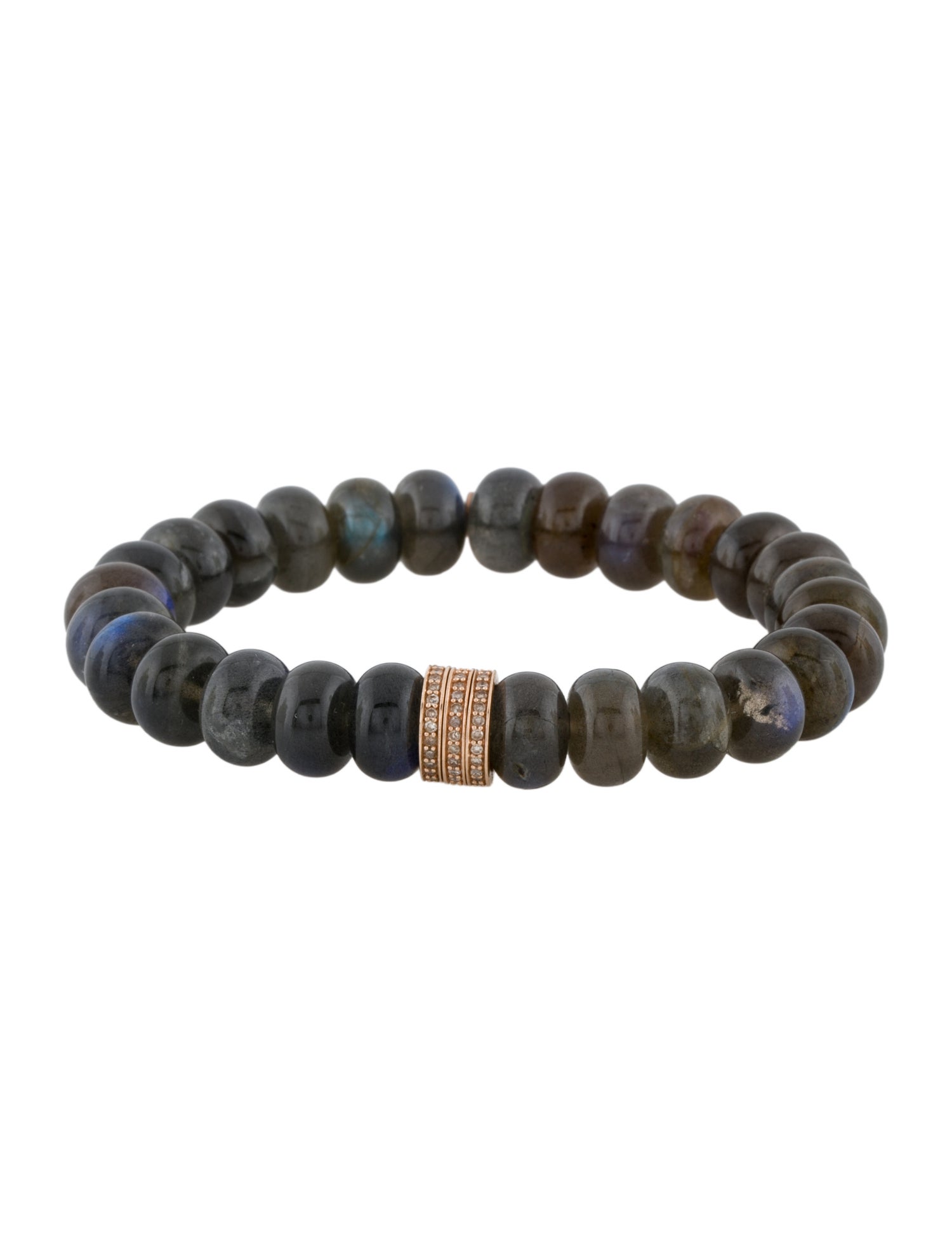 Sheryl Lowe 14K Labradorite & Diamond Bead Bracelet