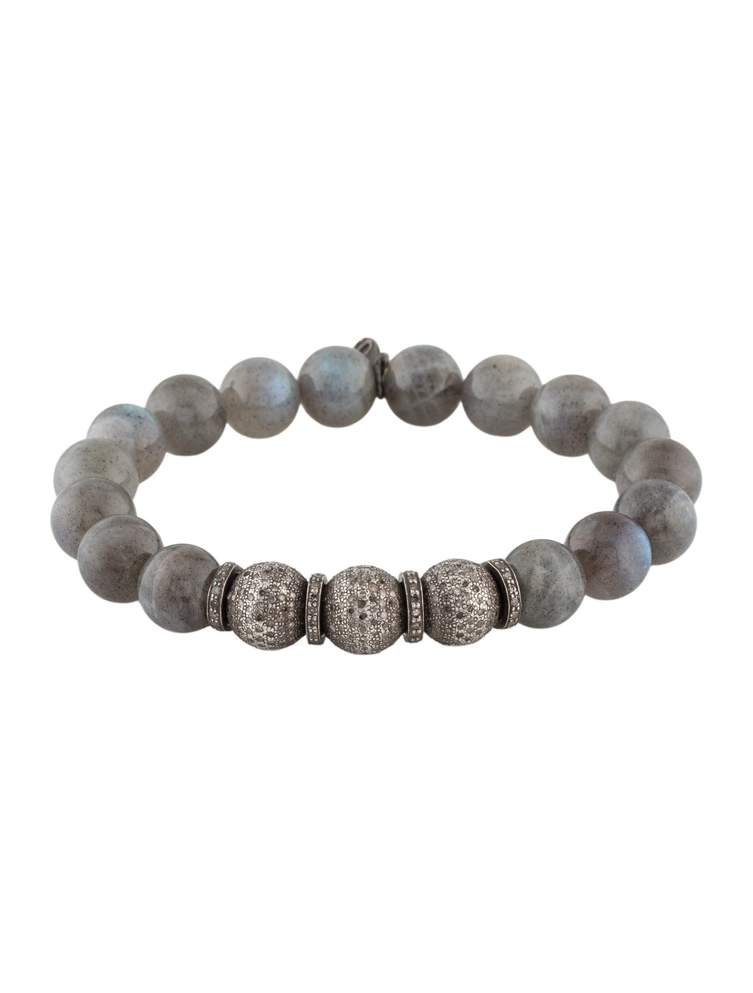 Sheryl Lowe Labradorite & Diamond Bead Bracelet