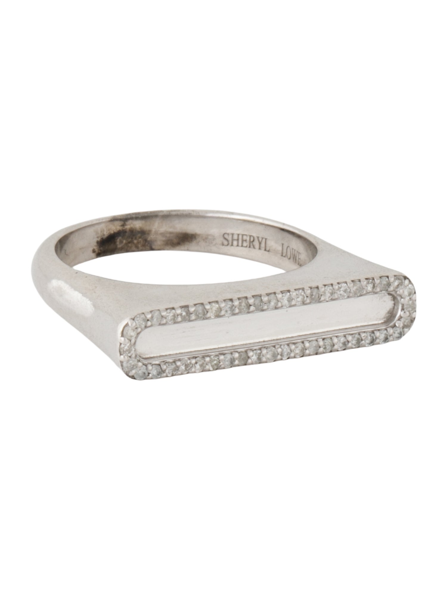 Sheryl Lowe Diamond Frame Tower Ring