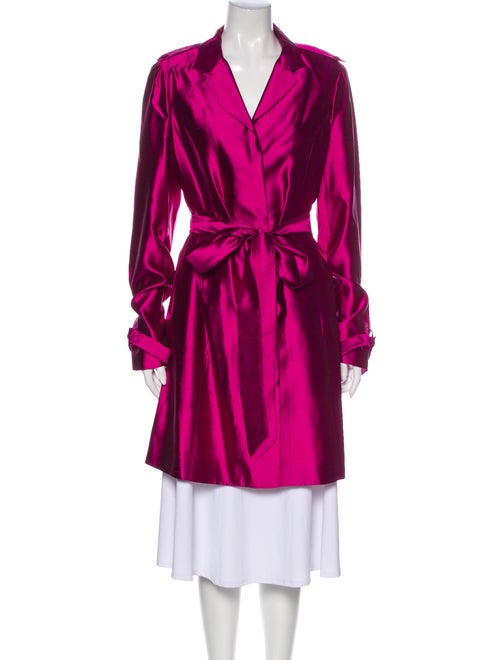 L'Wren Scott Silk Trench Coat Purple