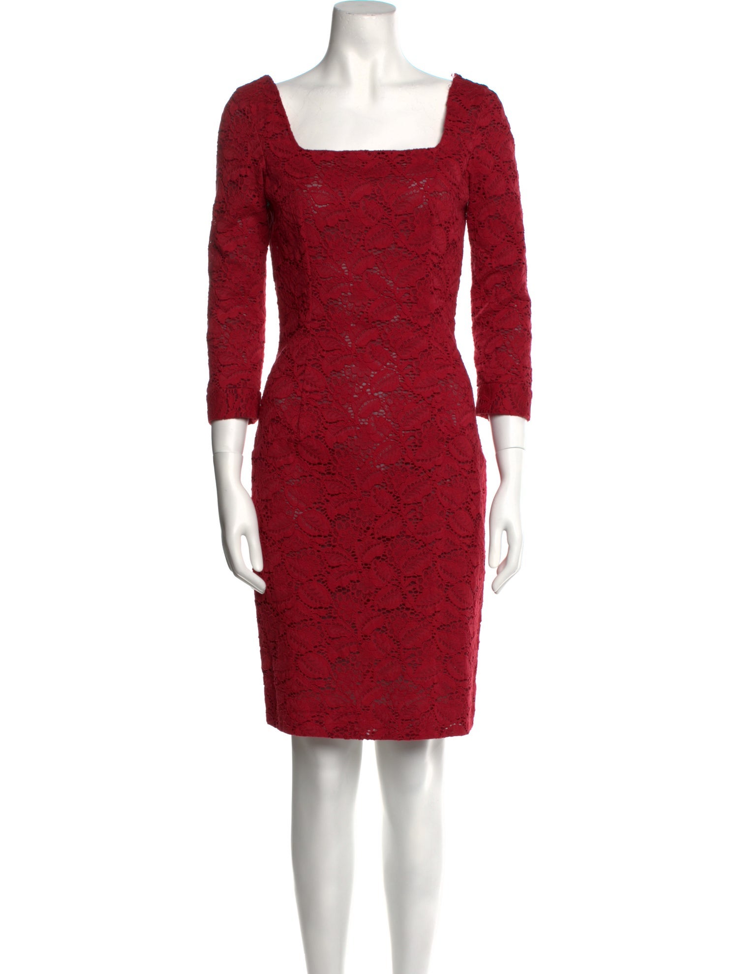 L'Wren Scott Lace Pattern Knee-Length Dress