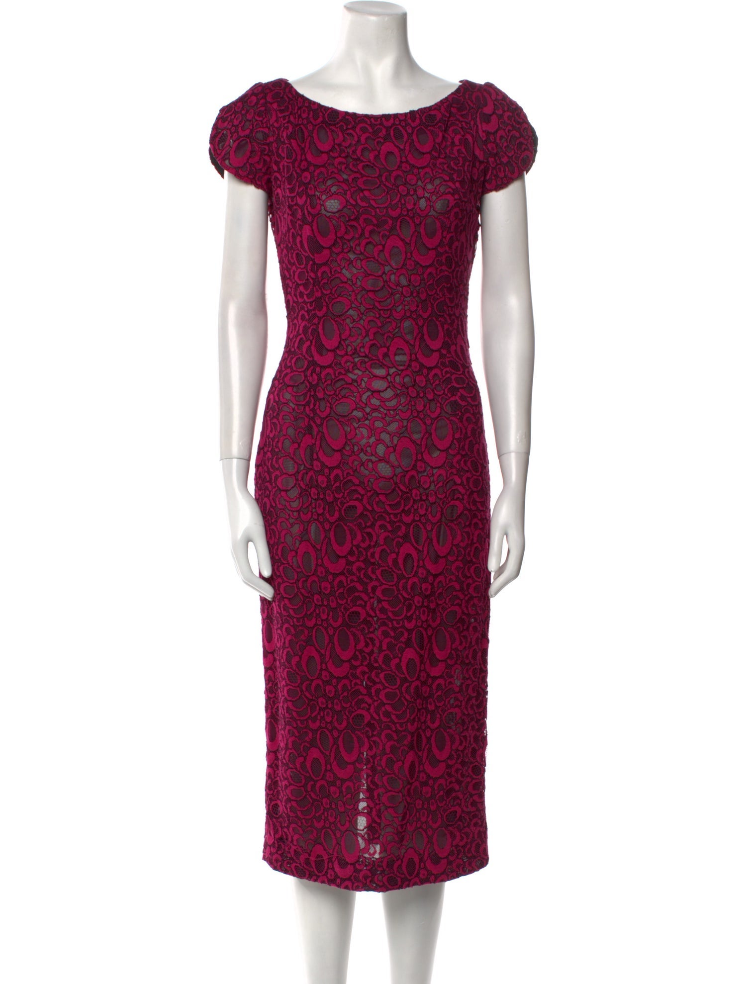 L'Wren Scott Lace Midi Length Dress