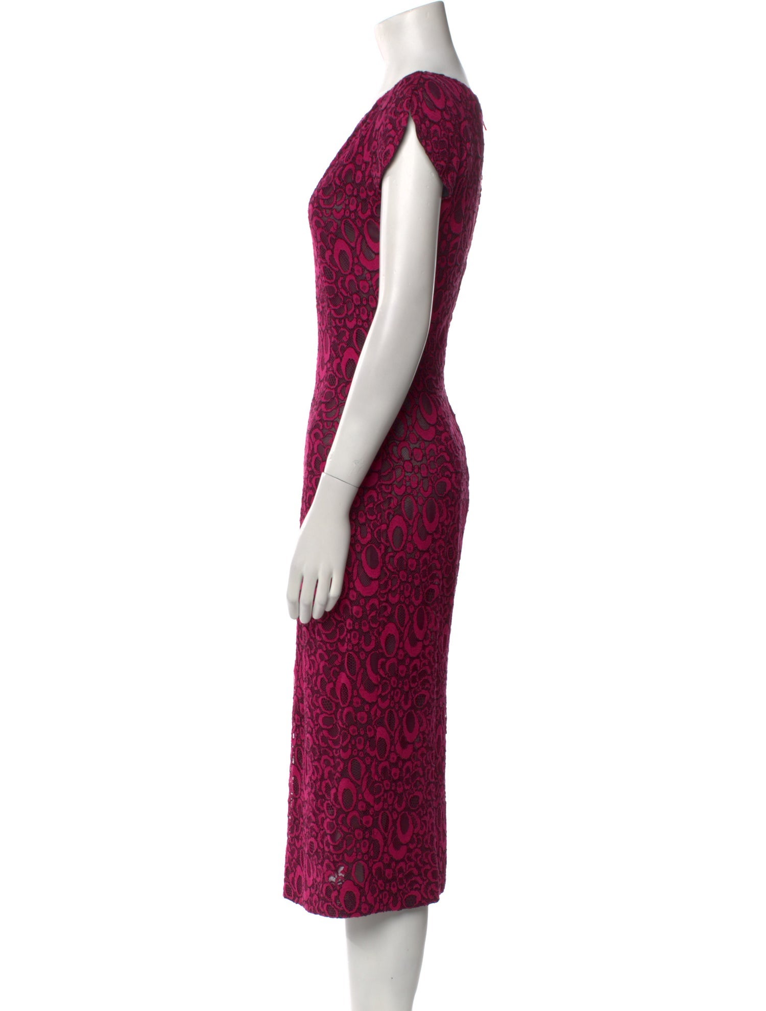 L'Wren Scott Lace Midi Length Dress