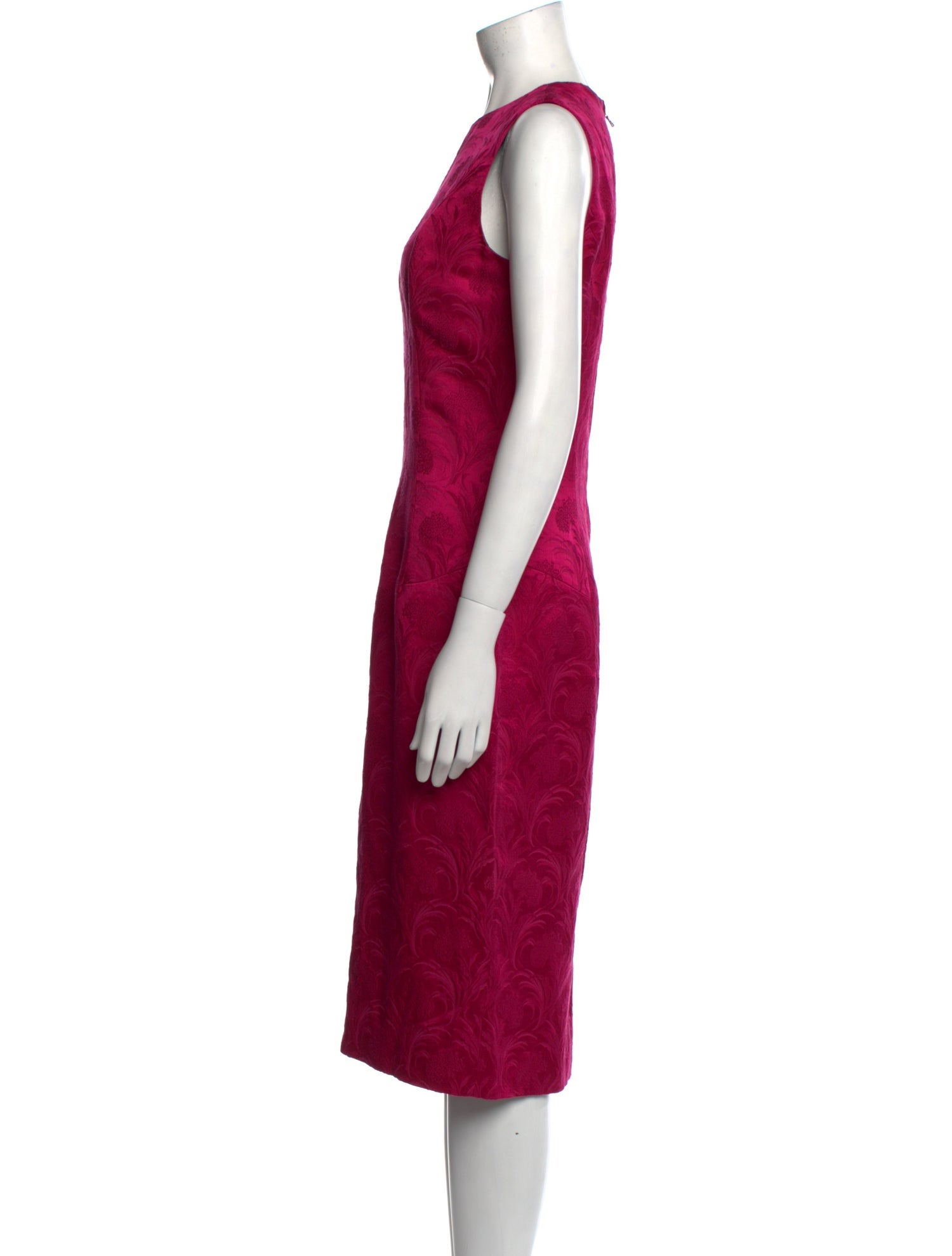 L'Wren Scott Crew Neck Midi Length Dress