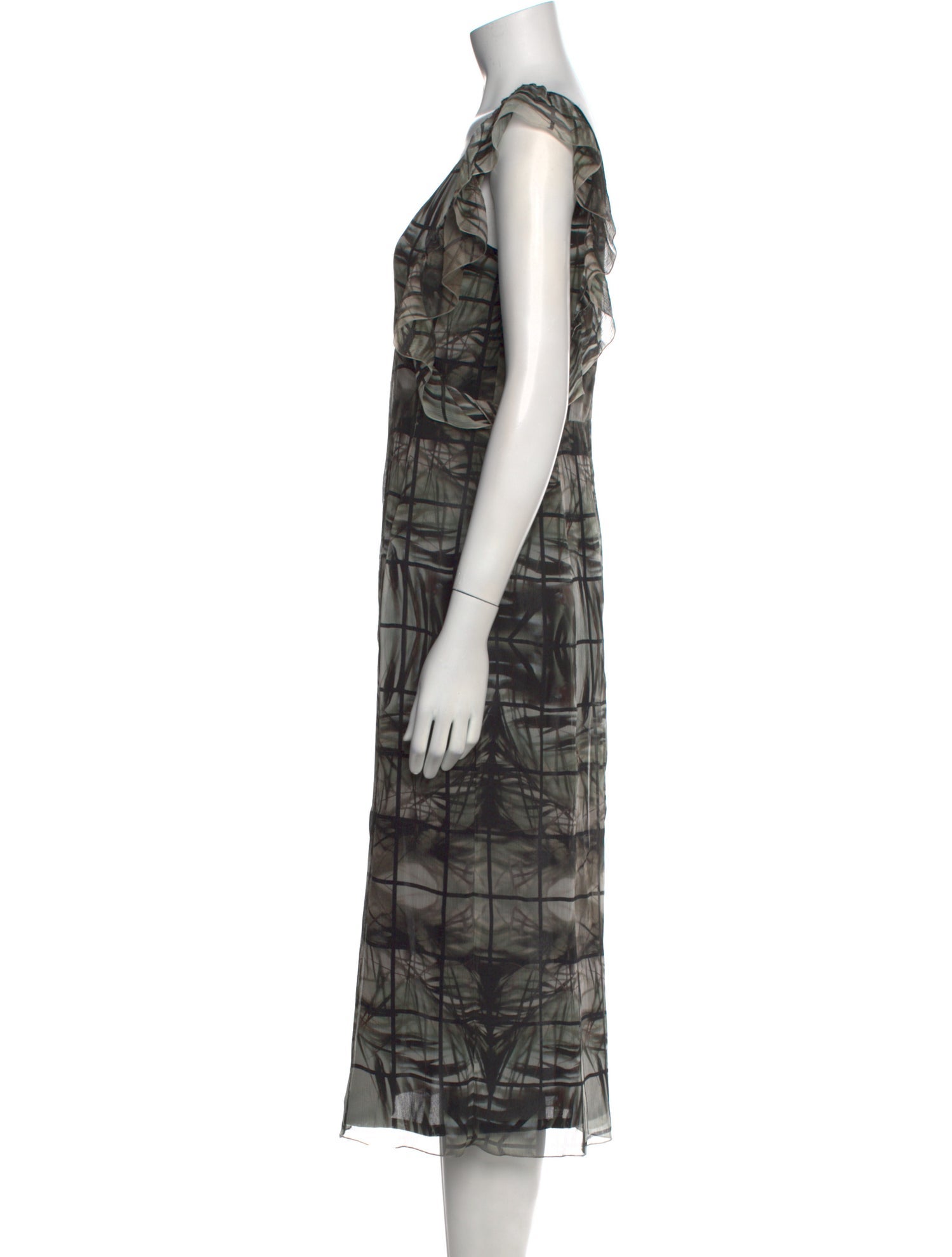 L'Wren Scott Silk Midi Length Dress
