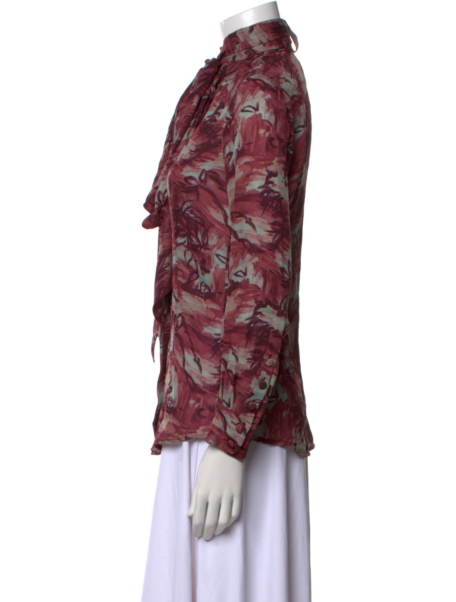L'Wren Scott Silk Printed Blouse