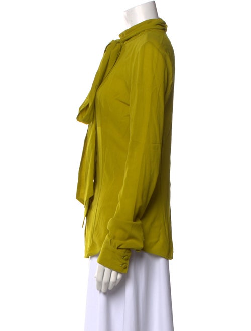 L'Wren Scott Linen Mock Neck Blouse