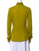 L'Wren Scott Linen Mock Neck Blouse